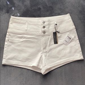 Charlotte Russe high waisted white shorts🦷
